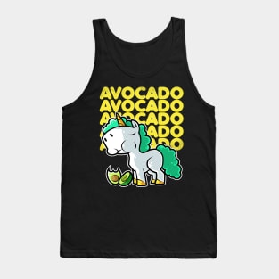 Cute Unicorn Eating Avocado Kawaii Neko Anime product Tank Top